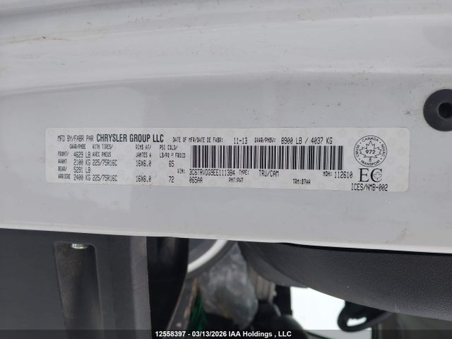 Aukcja sprzedaży 2014 Ram Promaster 2500 High Roof, vin: 3C6TRVDG9EE111384, numer aukcji: 12558397
