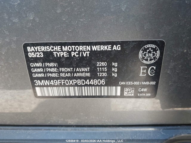 BMW M340i Xdrive 2023 3MW49FF0XP8D44806 Image 9