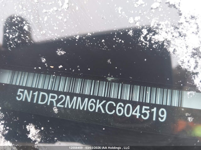 5N1DR2MM6KC604519 Nissan Pathfinder S/sl/sv/platinum