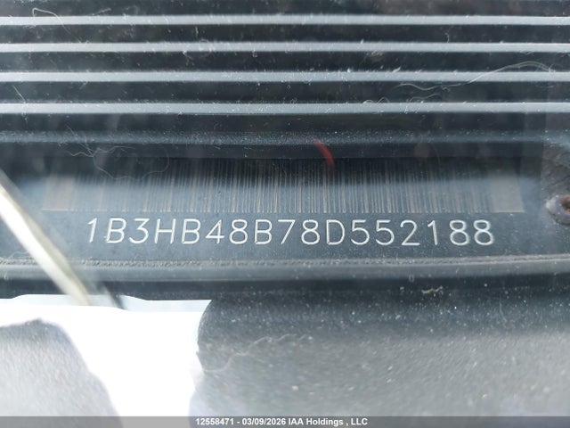 12558471 :رقم المزاد ، 1B3HB48B78D552188 vin ، 2008 Dodge Caliber Sxt مزاد بيع