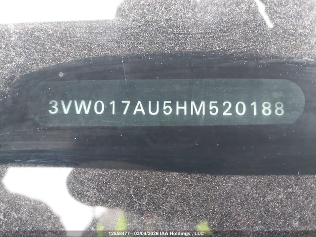 12558477 :رقم المزاد ، 3VW017AU5HM520188 vin ، 2017 Volkswagen Golf Sportwagen S مزاد بيع