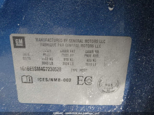 1G1BE5SM4G7230528 Chevrolet Cruze