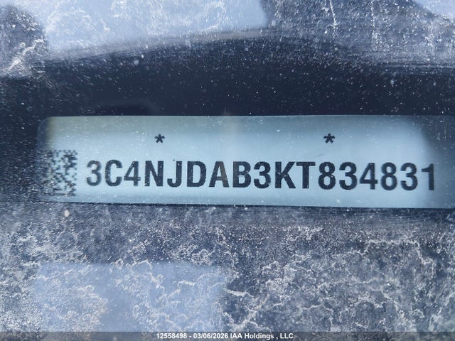 12558498 :رقم المزاد ، 3C4NJDAB3KT834831 vin ، 2019 Jeep Compass Sport مزاد بيع