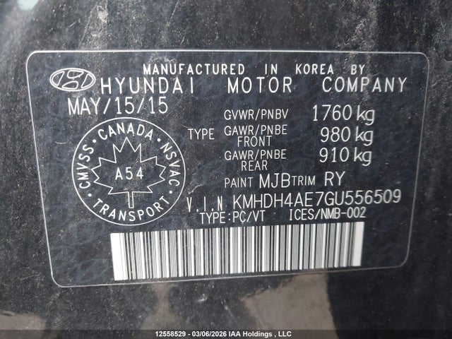 Продаж на аукціоні авто 2016 Hyundai Elantra Se/sport/limited, vin: KMHDH4AE7GU556509, номер лоту: 12558529