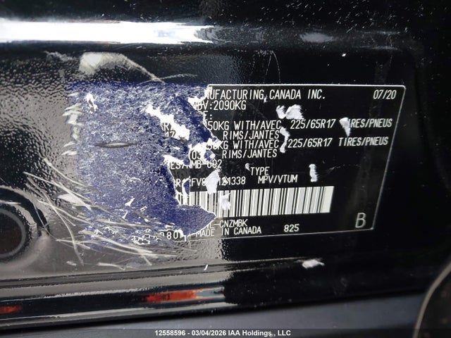 2020 Toyota Rav4 Xle/xle Premium მანქანა იყიდება აუქციონზე, vin: 2T3R1RFV8LC121338, აუქციონის ნომერი: 12558596