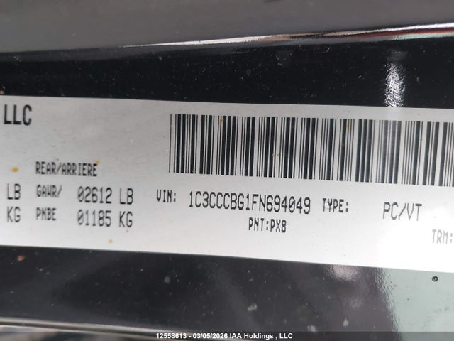 Auction sale of the 2015 Chrysler 200 S, vin: 1C3CCCBG1FN694049, lot number: 12558613