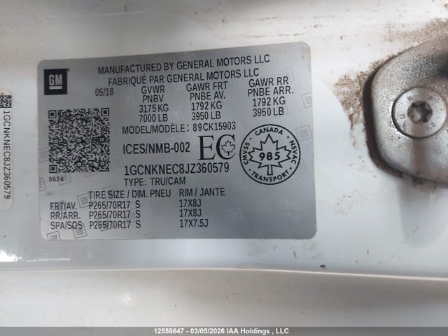 1GCNKNEC8JZ360579 Chevrolet Silverado K1500/k1500 Ls