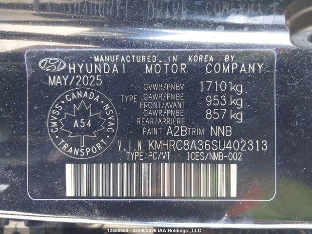 Продажа на аукционе авто 2025 Hyundai Venue, vin: KMHRC8A36SU402313, номер лота: 12558653