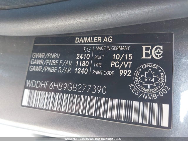 WDDHF6HB9GB277390 Mercedes-Benz E 400 4matic