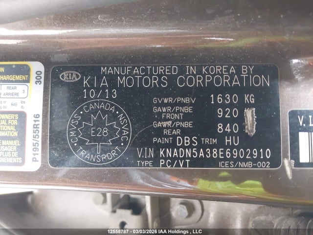 Aukcja sprzedaży 2014 Kia Rio Ex, vin: KNADN5A38E6902910, numer aukcji: 12558787