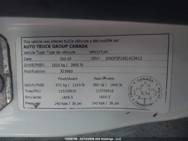 Продажа на аукционе авто 2014 Ford Focus Se, vin: 1FADP3F26EL423412, номер лота: 12558799