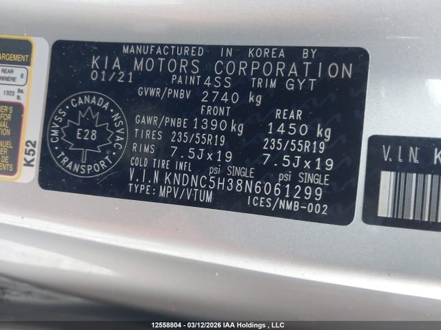 KNDNC5H38N6061299 KIA A3