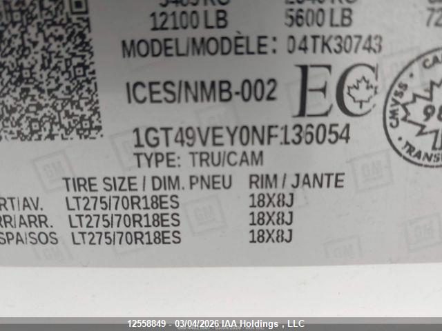 1GT49VEY0NF136054 GMC Sierra 3500hd At4