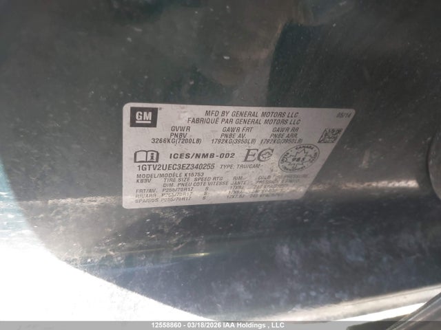 1GTV2UEC3EZ340255 GMC SIERRA 1500