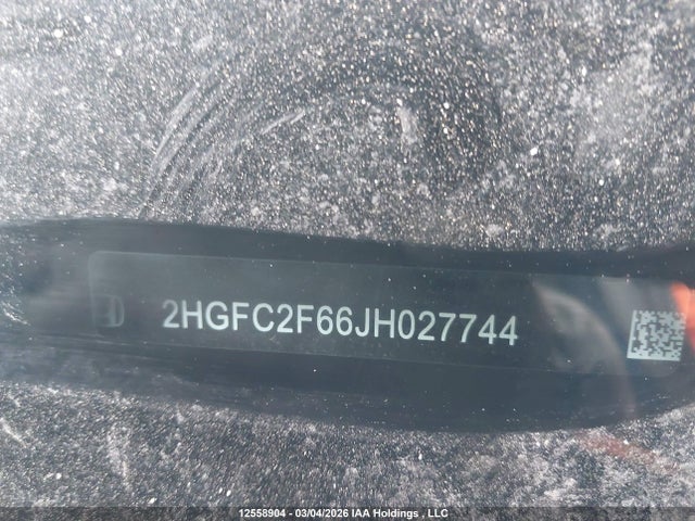 2018 Honda Civic Lx მანქანა იყიდება აუქციონზე, vin: 2HGFC2F66JH027744, აუქციონის ნომერი: 12558904