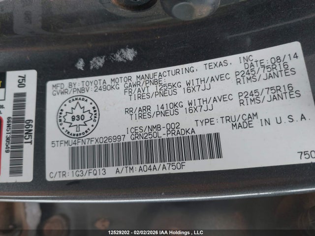 5TFMU4FN7FX026997 Toyota Tacoma V6