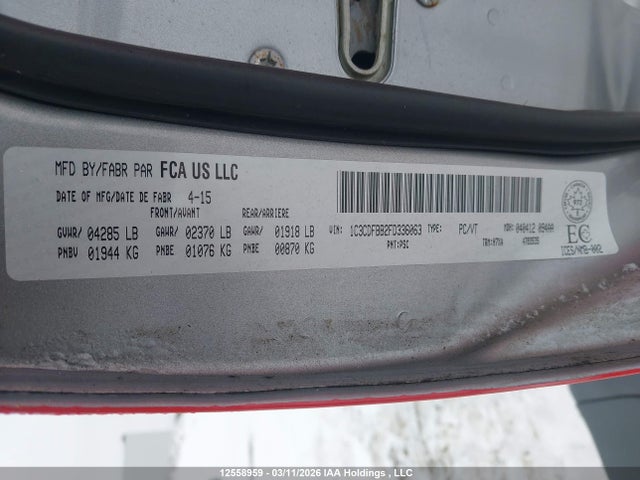 Aukcja sprzedaży 2015 Dodge Dart, vin: 1C3CDFBB2FD336063, numer aukcji: 12558959