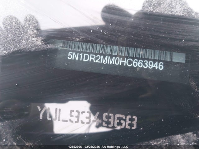 5N1DR2MM0HC663946 Nissan Pathfinder Platinum/s/sl/sv
