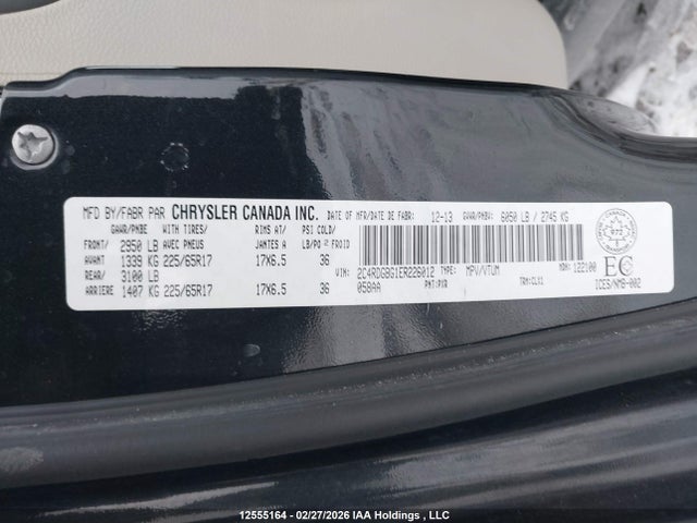 2C4RDGBG1ER226012 Dodge Grand Caravan Se/sxt