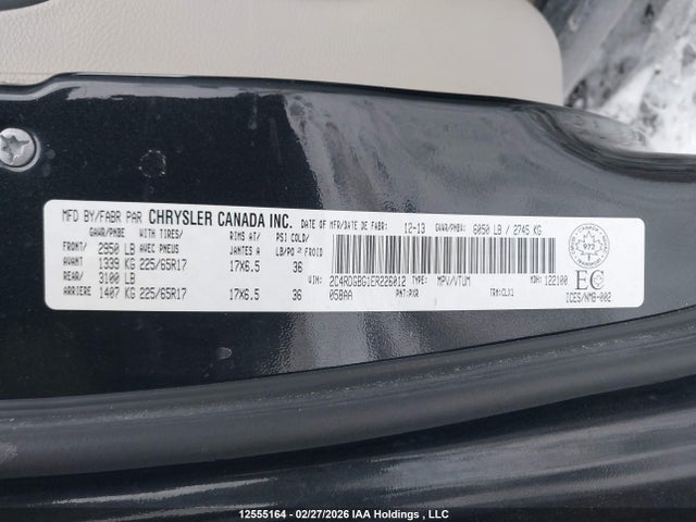2C4RDGBG1ER226012 Dodge Grand Caravan Se/sxt