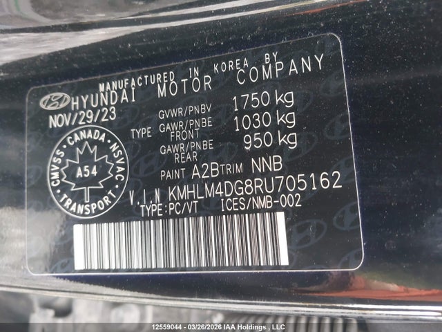 2024 Hyundai Elantra Preferred W/tech Package მანქანა იყიდება აუქციონზე, vin: KMHLM4DG8RU705162, აუქციონის ნომერი: 12559044