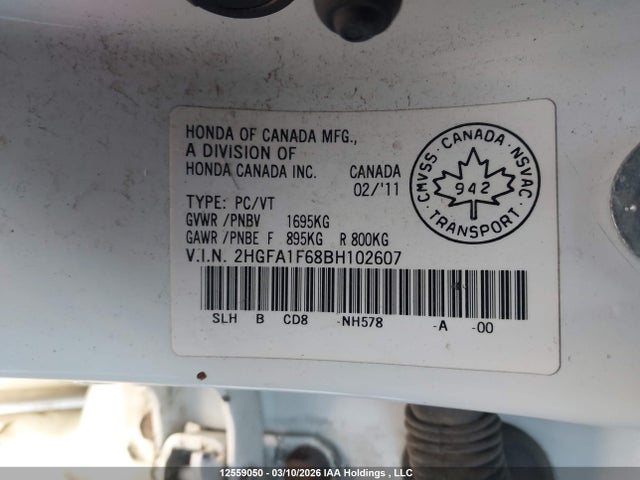 Продаж на аукціоні авто 2011 Honda Civic Se, vin: 2HGFA1F68BH102607, номер лоту: 12559050