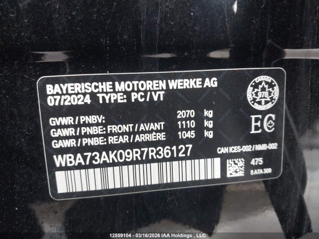 WBA73AK09R7R36127 BMW 228 Gran Coupe I Xdrive