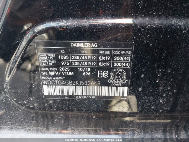 WDCTG4GB2KJ582648 Mercedes-Benz Gla 250 4matic
