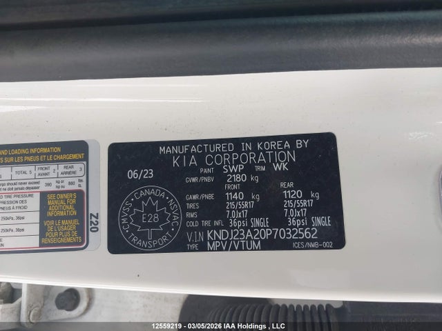KNDJ23A20P7032562 KIA Soul Ev Premium