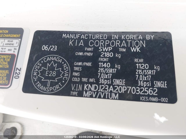 KNDJ23A20P7032562 KIA Soul Ev Premium
