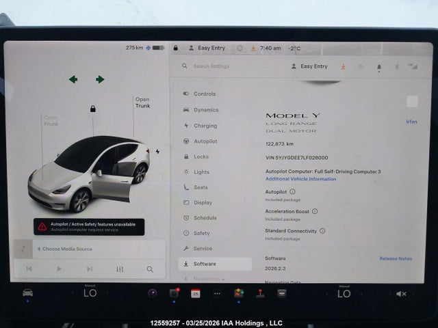 5YJYGDEE7LF026000 Tesla Model Y