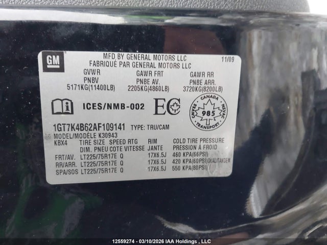 Продаж на аукціоні авто 2010 Gmc Sierra 3500hd Slt, vin: 1GT7K4B62AF109141, номер лоту: 12559274