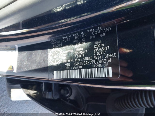 KM8JB3AE2PU248954 Hyundai Tucson Preferred Fwd