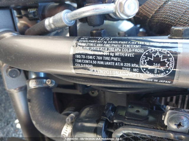 Kawasaki Vn900 C 2022 JKAVN2C19NA078215 Image 10