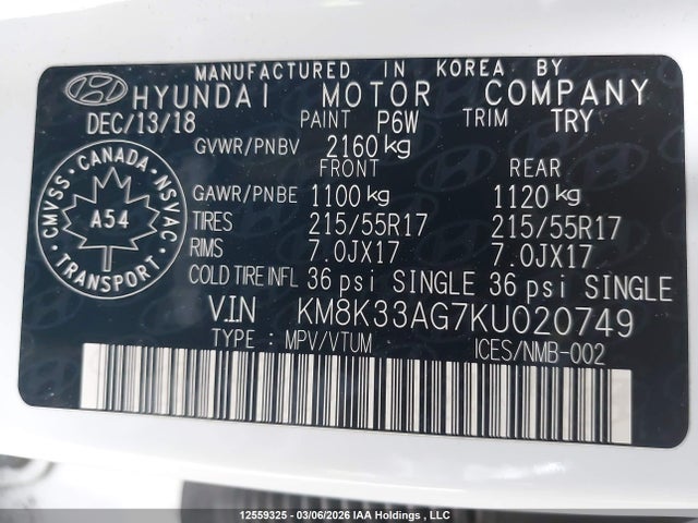 KM8K33AG7KU020749 Hyundai Kona Ev Ultimate