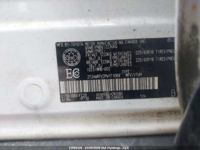Aukcja sprzedaży 2023 Toyota Rav4 Hybrid Se, vin: 2T34WRFV2PW171068, numer aukcji: 12559328
