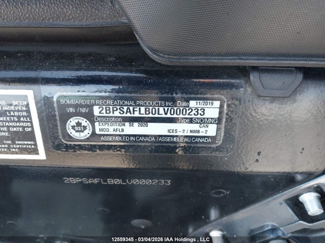 Skidoo Skidoo 2020 2BPSAFLB0LV000233 Image 9