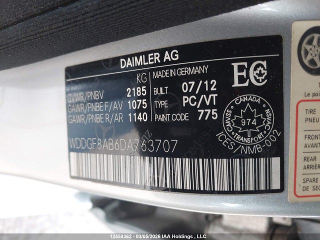 Продаж на аукціоні авто 2013 Mercedes-benz C 300 4matic, vin: WDDGF8AB6DA763707, номер лоту: 12559362