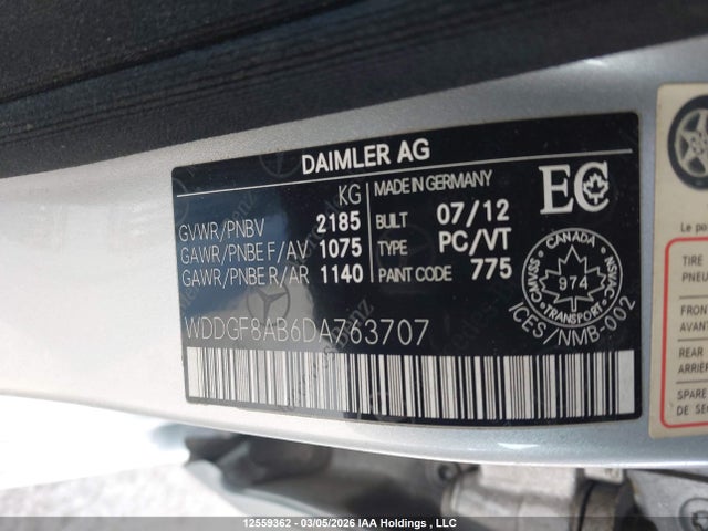 Продаж на аукціоні авто 2013 Mercedes-benz C 300 4matic, vin: WDDGF8AB6DA763707, номер лоту: 12559362