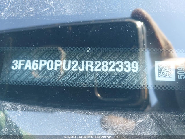 Aukcja sprzedaży 2018 Ford Fusion Se Phev, vin: 3FA6P0PU2JR282339, numer aukcji: 12559363