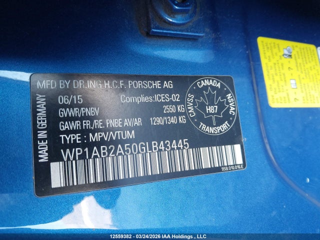 WP1AB2A50GLB43445 Porsche MACAN S