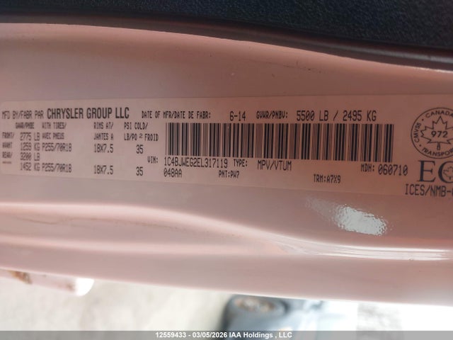 Aukcja sprzedaży 2014 Jeep Wrangler Unlimited Sahara, vin: 1C4BJWEG2EL317119, numer aukcji: 12559433