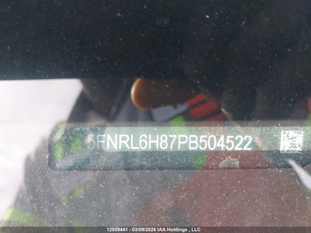 Aukcja sprzedaży 2023 Honda Odyssey, vin: 5FNRL6H87PB504522, numer aukcji: 12559441
