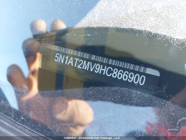 5N1AT2MV9HC866900 Nissan Rogue Sv/sl