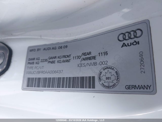 Aukcja sprzedaży 2010 Audi S5 Premium Plus, vin: WAUCVBFR0AA006437, numer aukcji: 12559546