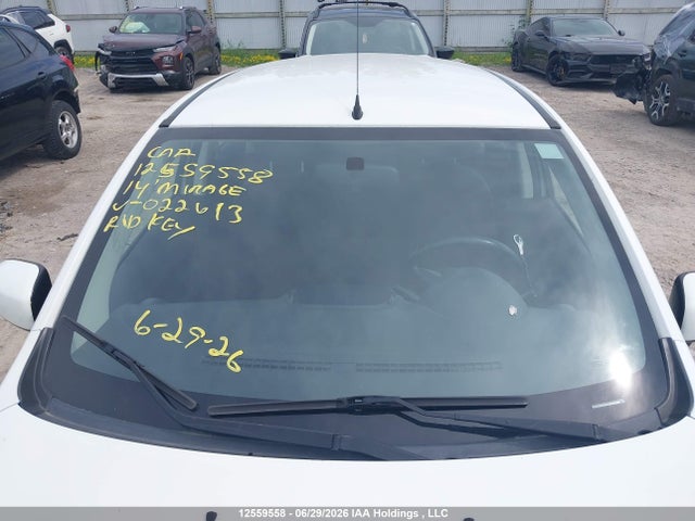 2014 Mitsubishi Mirage Es მანქანა იყიდება აუქციონზე, vin: ML32A4HJ1EH022613, აუქციონის ნომერი: 12559558