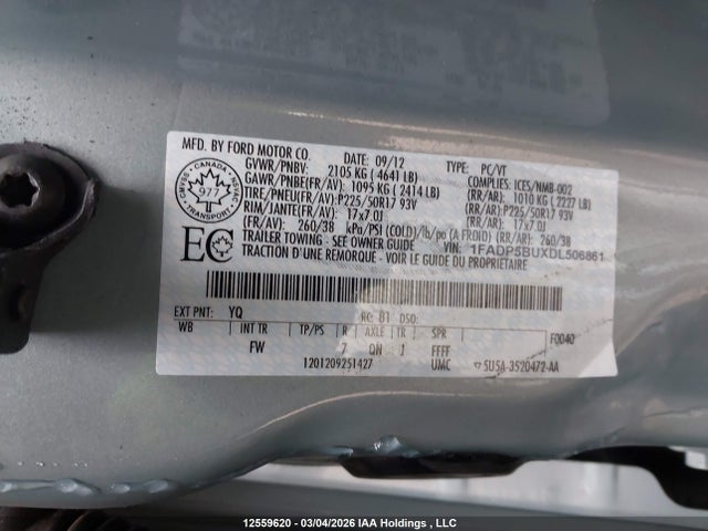 Продаж на аукціоні авто 2013 Ford C-max Sel, vin: 1FADP5BUXDL506861, номер лоту: 12559620