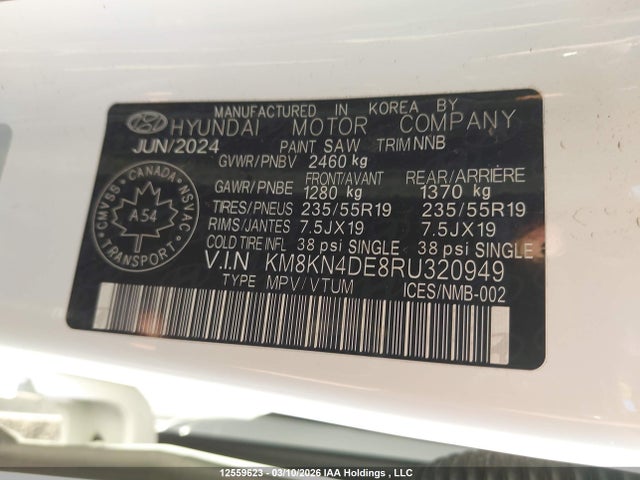 Продажа на аукционе авто 2024 Hyundai Ioniq 5 Sel, vin: KM8KN4DE8RU320949, номер лота: 12559623