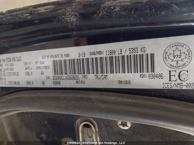 3C63R3CL1KG528291 RAM 3500 Tradesman