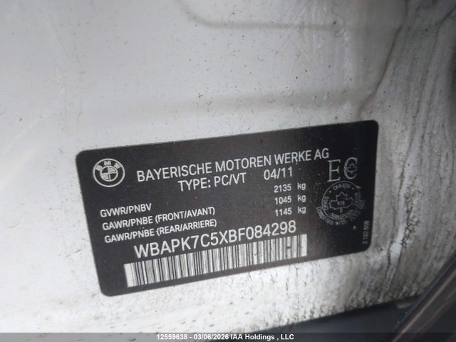 Aukcja sprzedaży 2011 Bmw 328i Xdrive, vin: WBAPK7C5XBF084298, numer aukcji: 12559638